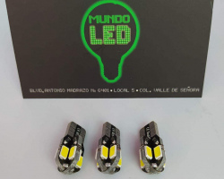  FOCO T10 TIPO CANBUS 8 LEDS 12 VOLTS 