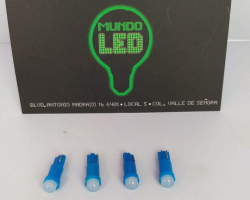 T5 1 LED COB AZUL 12 VOLTS 