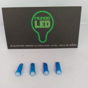 T5 1 LED COB AZUL 12 VOLTS 