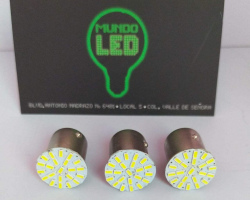 1157 22 LED´S BLANCO 12 VOLTS 2 POLOS