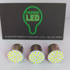 1157 22 LED´S BLANCO 12 VOLTS 2 POLOS