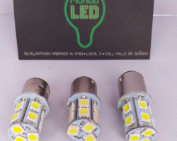 1156 13 LED´S BLANCO 12 VOLTS 1 POLO