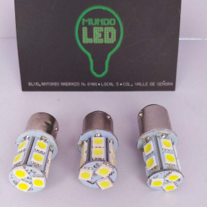 1156 13 LED´S BLANCO 12 VOLTS 1 POLO