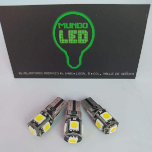 FOCO T10 CANBUS 12 VOLTS BLANCO 5 LEDS 