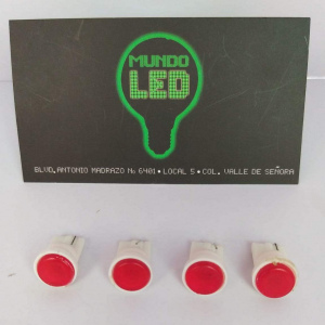 FOCO 1 LED COB T10 ROJO 12 VOL TS 