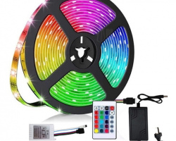 ROLLO 5050 RGB  50 WATTS 12 VOLTS 5 METROS