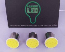 1156 12 LED´S COB BLANCO 12 VOLTS 1 POLO